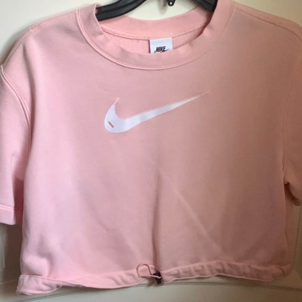 Nike Pink Cropped Sweatshirt
